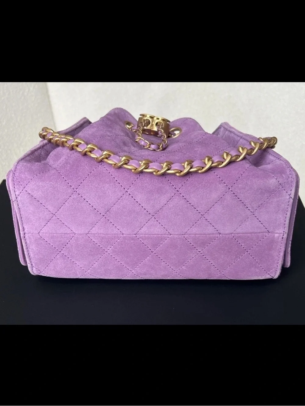 Chanel 25 Mini Suede Bag Purple with GHW Runway